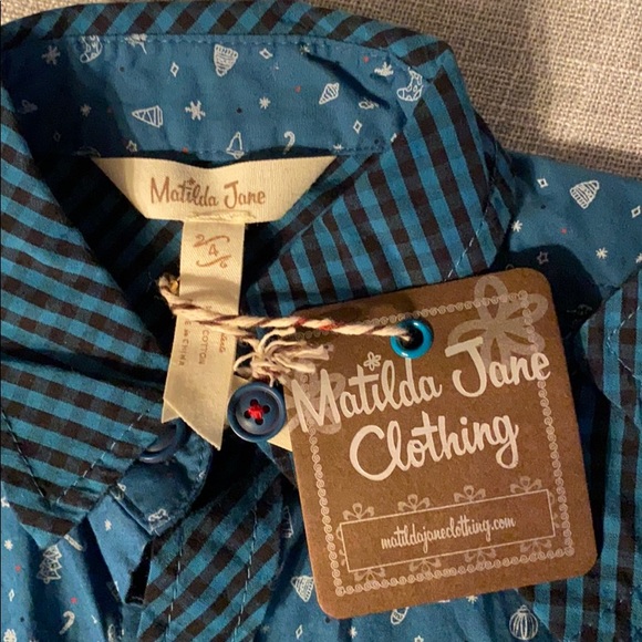 Matilda Jane Boys Christmas shirt NWT 4 - Picture 5 of 5